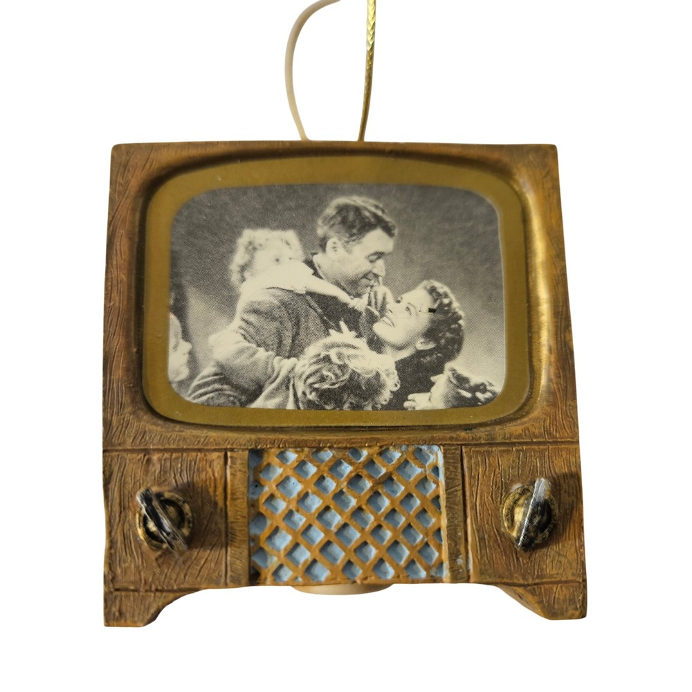 Enesco Its a Wonderful Life Vintage TV Christmas Ornament 2003 Light Up 113017